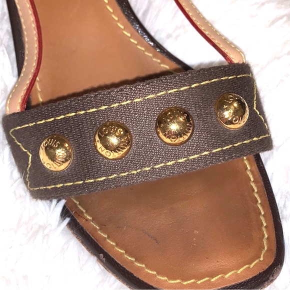 Authentic Louis Vuitton Wedge Sandals - Picture 7 of 8